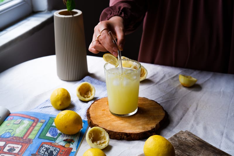 Fresh lemonade and iced tea drinks