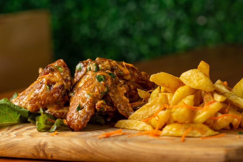 The Party Pack with 20 wings and two large sides